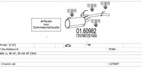 MTS C270007010916 Exhaust System